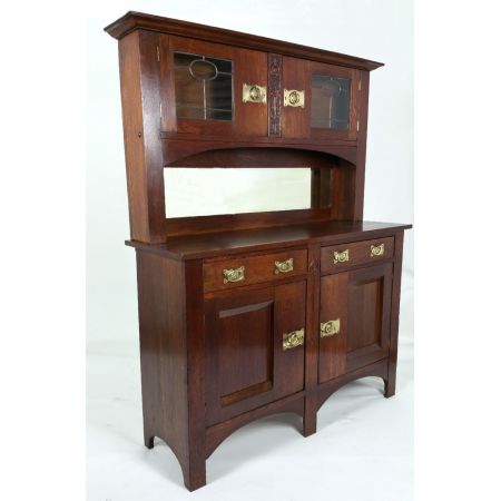 Arts and Crafts Sideboard Eiche antik ca 1870