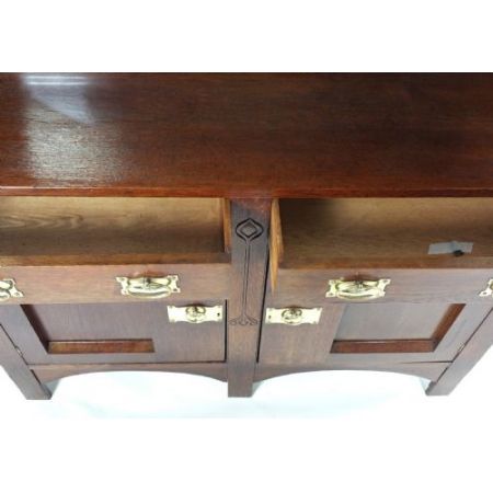 Arts and Crafts Sideboard Eiche antik ca 1870