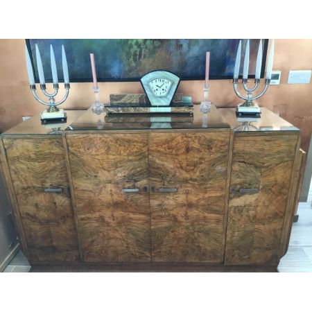 Antikes englisches Art Deco Sideboard Nussbaum ca 1930
