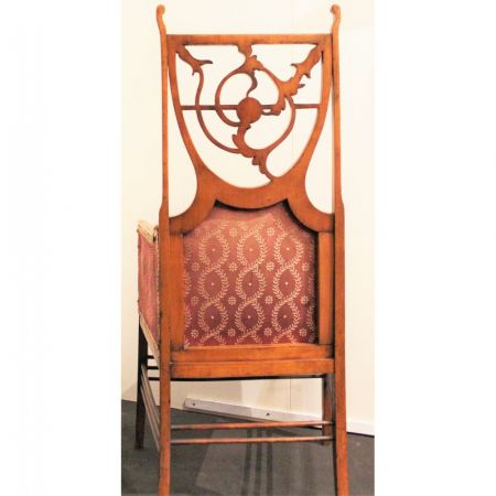 Edwardianischer Englischer Antiker Satinholz Stuhl ca. 1900