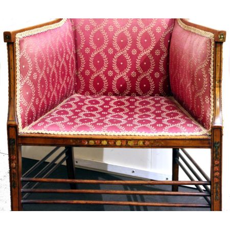 Edwardianischer Englischer Antiker Satinholz Stuhl ca. 1900