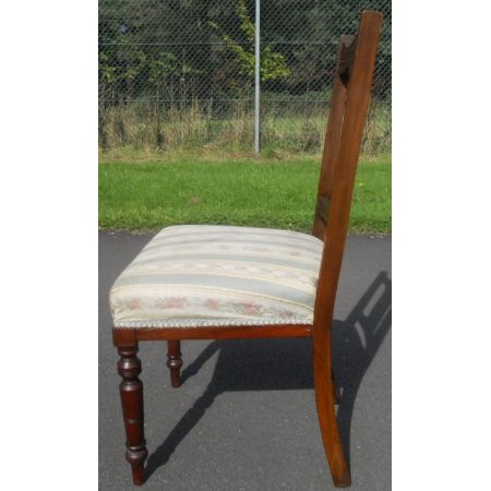 Edwardianisches Antikes Englisches Set Mahagoni Esszimmerstühle ca. 1890