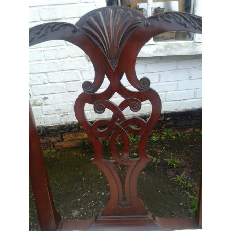 Antike Mahagoni Chippendale Esszimmer Stühle ca 1900