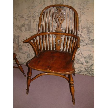 Antike viktorianische Ulmen Windsor Stühle ca 1850