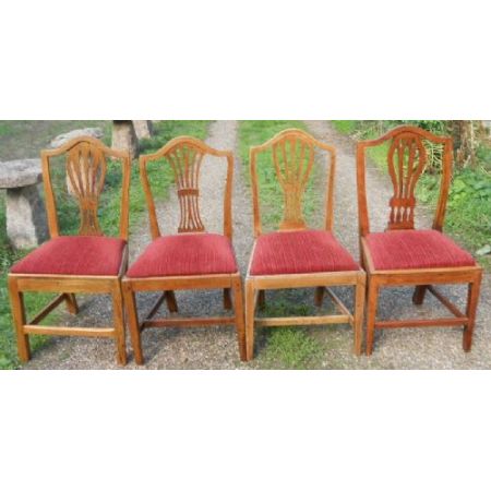 Georgianische antike Esszimmer Stühle Ulme ca 1800