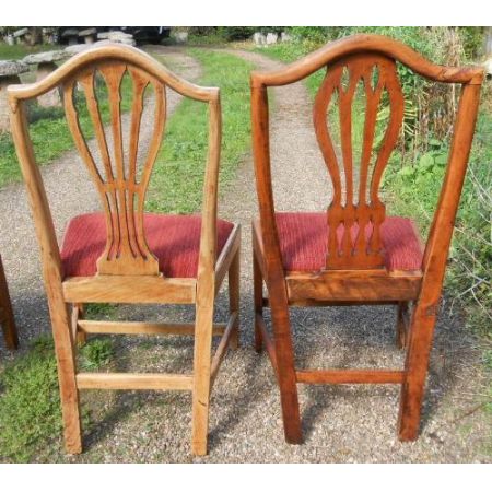 Georgianische antike Esszimmer Stühle Ulme ca 1800