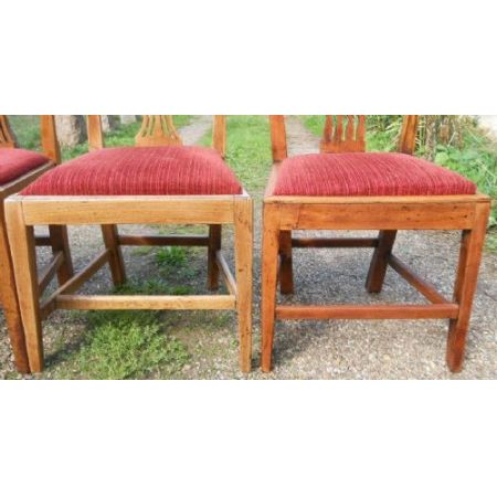 Georgianische antike Esszimmer Stühle Ulme ca 1800