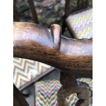 4 George III. Antike Englische Mahagoni Stühle im Chippendale Stil ca. 18. JH.