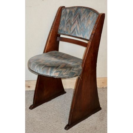 4 Antike Englische Arts & Crafts Eichen Kino Stühle ca. 1920