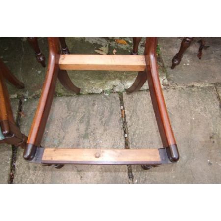 6 Antike Englische Mahagoni Esszimmerstühle ca. 19. Jh.