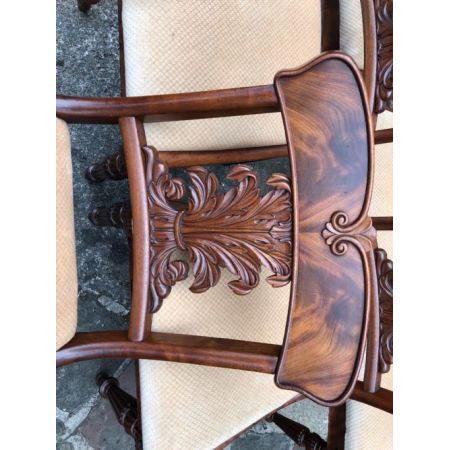 6 Antike Englische Mahagoni Esszimmerstühle ca. 19. JH.