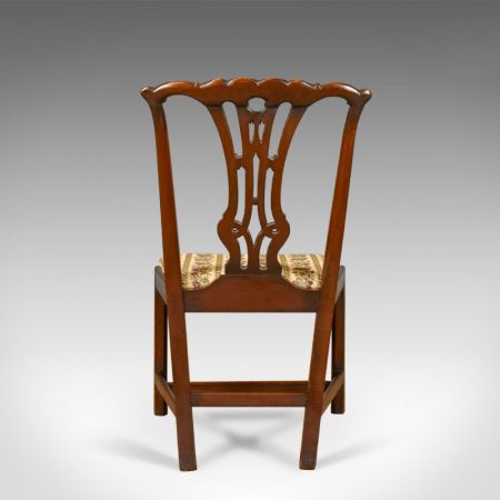 6 Viktorianische Antike Englische Stühle im Chippendale Stil ca. 1900