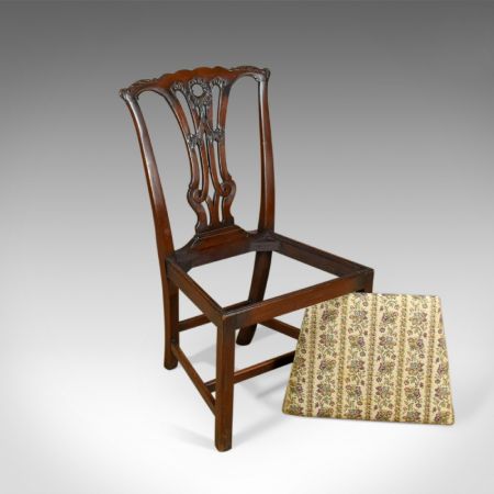 6 Viktorianische Antike Englische Stühle im Chippendale Stil ca. 1900