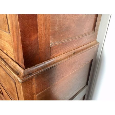 Englischer Antiker Eichen Kleiderschrank ca. 19. Jh.