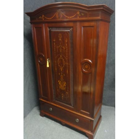 Antiker englischer Mahagoni Kleiderschrank ca 1890