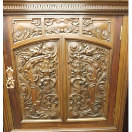 Viktorianischer antiker Mahagoni Kleiderschrank englisch ca 1890