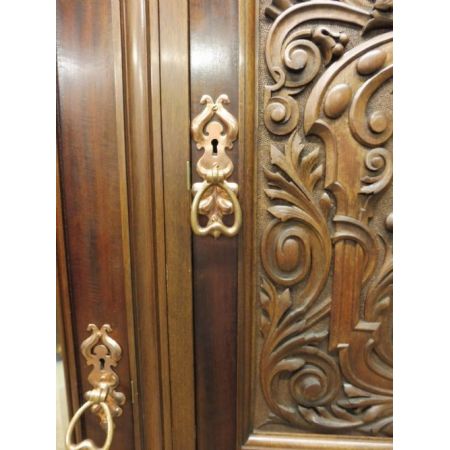 Viktorianischer antiker Mahagoni Kleiderschrank englisch ca 1890