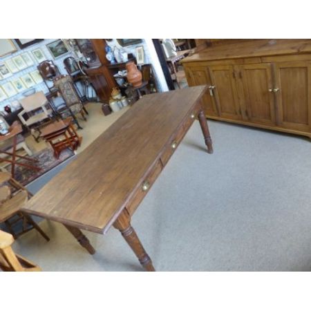 Viktorianischer antiker Esstisch Kiefer englisch ca 1850