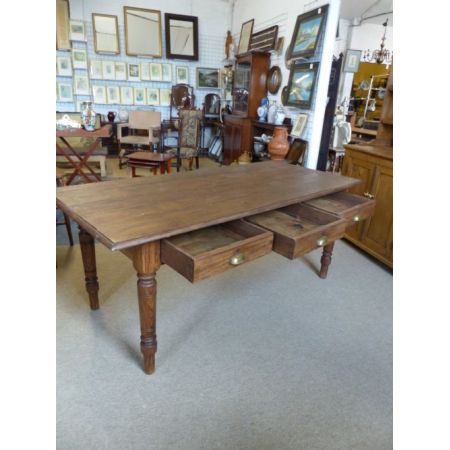 Viktorianischer antiker Esstisch Kiefer englisch ca 1850