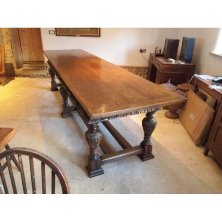 Viktorianischer, antiker Eichen Esstisch britisch c1880