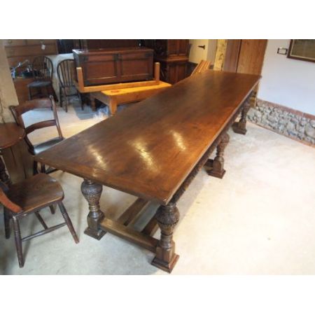 Viktorianischer, antiker Eichen Esstisch britisch c1880