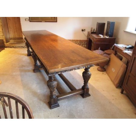 Viktorianischer, antiker Eichen Esstisch britisch c1880