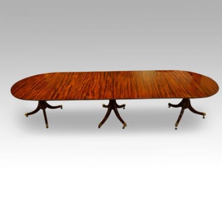 Georgianischer antiker Mahagoni Esstisch englisch ca 1910