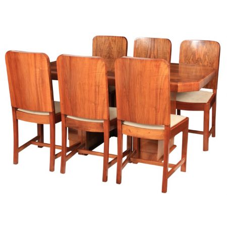 Art Deco Esstisch Massivholz antik englisch ca 1930