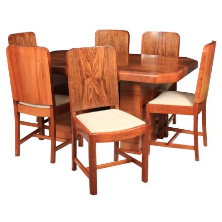 Art Deco Esstisch Massivholz antik englisch ca 1930