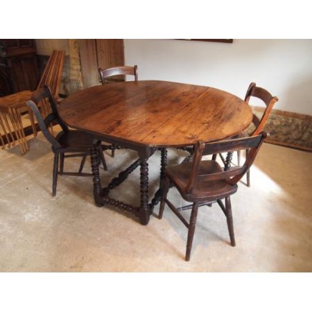 Queen Anne Eichen Esstisch antik englisch ca 1700