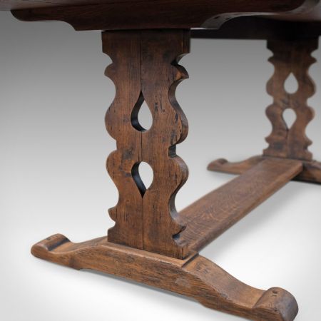 Antiker edwardianischer Esstisch Eiche englisch ca 1910