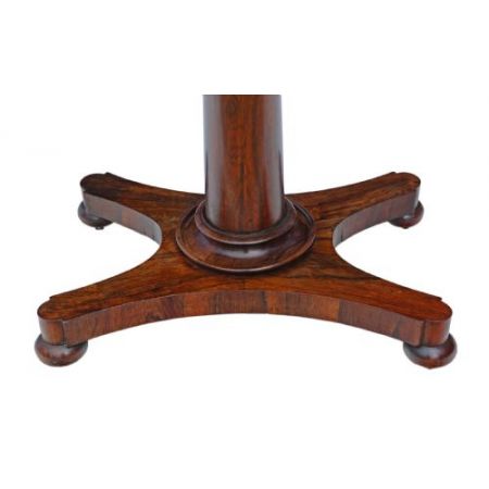 Viktorianischer antiker Palisander Kartentisch ca 1850