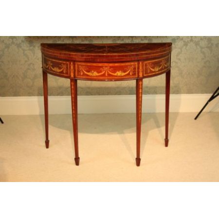 Viktorianischer antiker Mahagoni Kartentisch britisch ca 1890