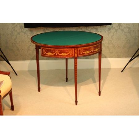 Viktorianischer antiker Mahagoni Kartentisch britisch ca 1890