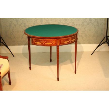 Viktorianischer antiker Mahagoni Kartentisch britisch ca 1890