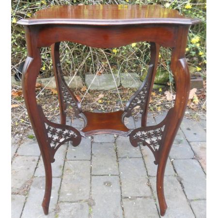 Edwardianischer antiker Mahagoni Beistelltisch ca 1900