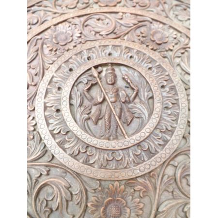 Antiker indischer Teakholz Beistelltisch ca. 1900