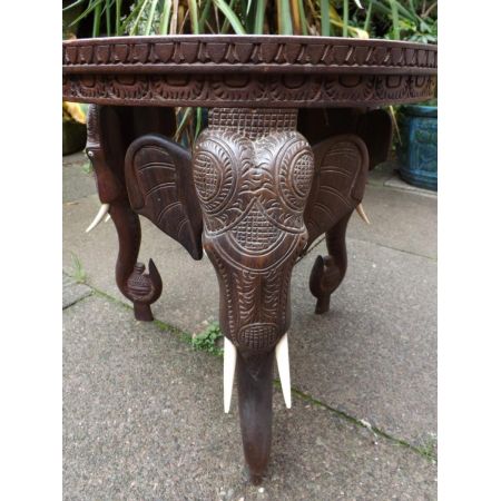 Antiker indischer Teakholz Beistelltisch ca. 1900