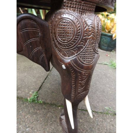 Antiker indischer Teakholz Beistelltisch ca. 1900