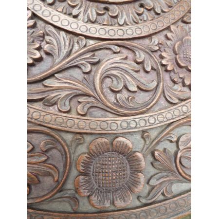 Antiker indischer Teakholz Beistelltisch ca. 1900