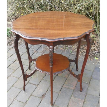 Edwardianischer englischer Mahagoni Beistelltisch original antik ca 1900