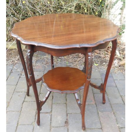 Edwardianischer englischer Mahagoni Beistelltisch original antik ca 1900