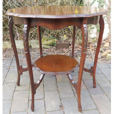 Edwardianischer englischer Mahagoni Beistelltisch original antik ca 1900