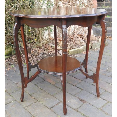 Edwardianischer englischer Mahagoni Beistelltisch original antik ca 1900