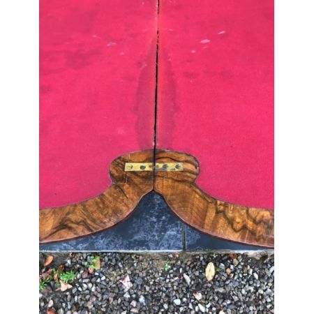 Viktorianischer Antiker Englischer Grat Nussbaum Spieltisch ca. 1860