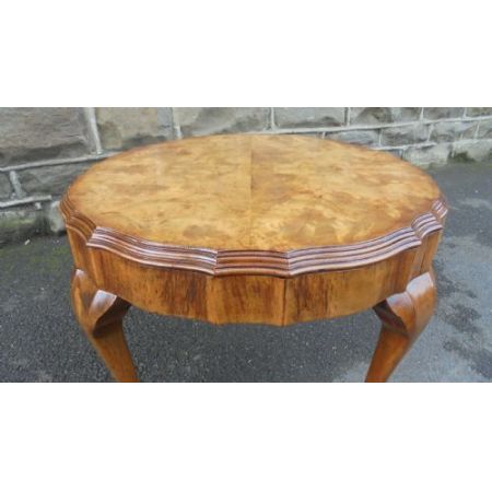 Antiker Nussbaum Art Deco Kaffeetisch Sofatisch englisch 1920