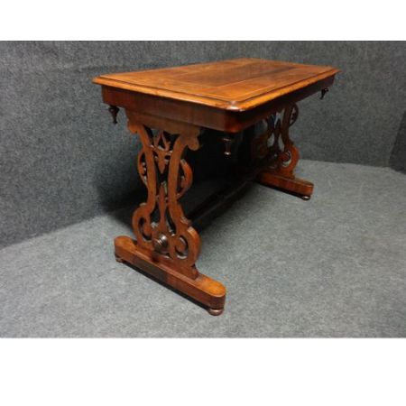 Viktorianischer antiker Couchtisch Nussbaum Sofatisch ca 1880