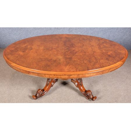 Viktorianischer Nussbaum Sofatisch Couchtisch antik ca 1870