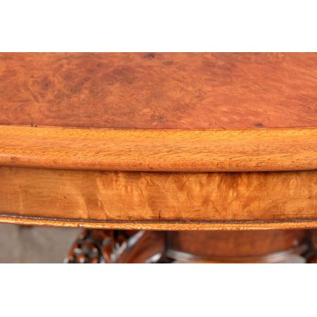 Viktorianischer Nussbaum Sofatisch Couchtisch antik ca 1870