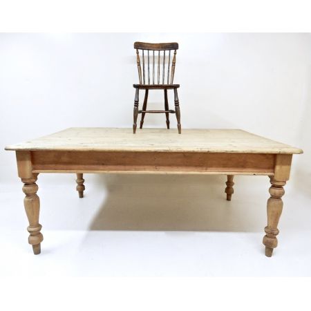 Viktorianischer antiker Landhaus Esstisch Kiefer Küchentisch ca 1850